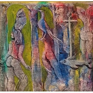 Tassaduq Sohail, 8 x 8 Inch, Oil on Board, Figurative Painting, AC-TS-034